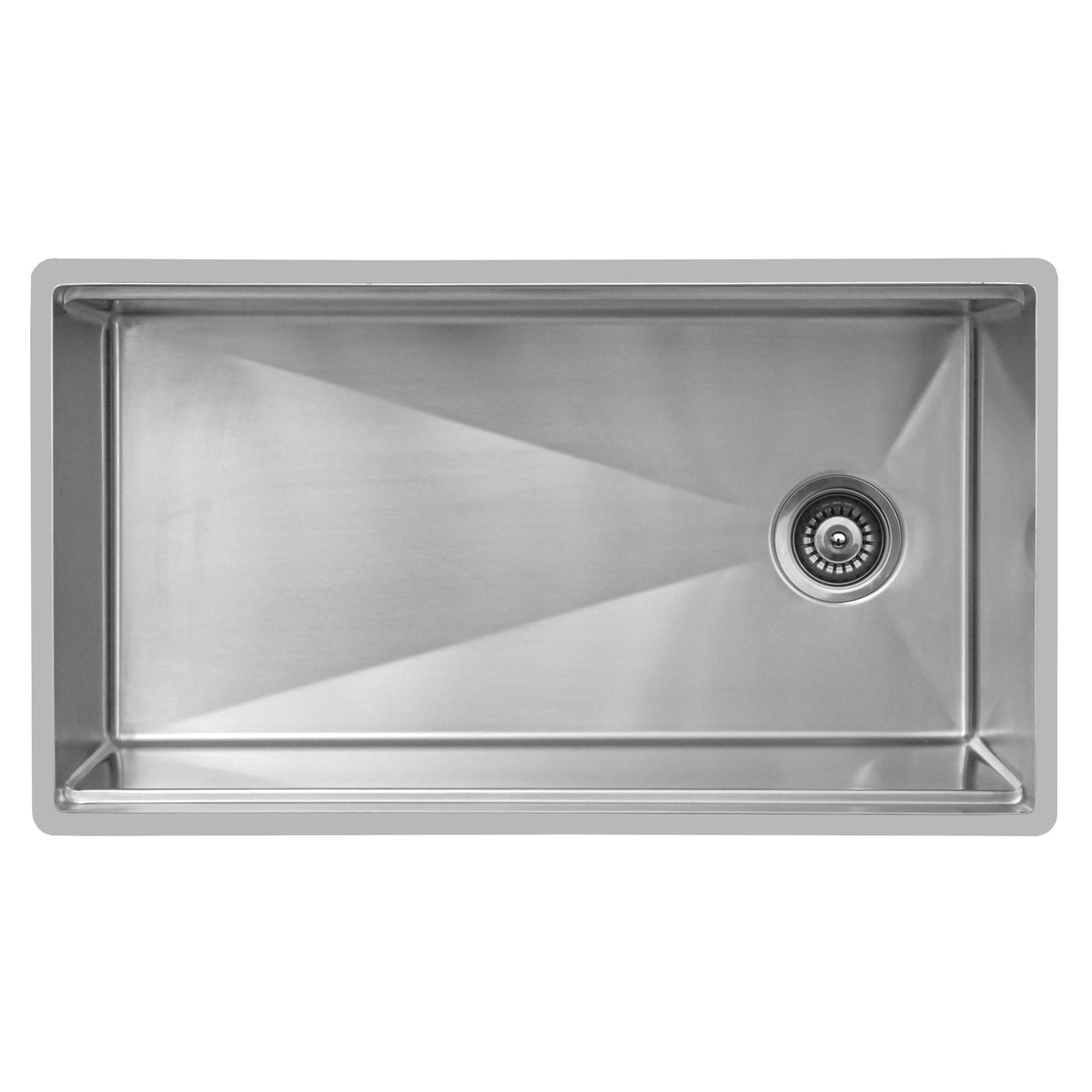 Stainless Steel Large Single Bowl Seamless Undermount Workstation Sink 32-1/2"