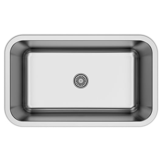 Stainless Steel Large Single Bowl Undermount Sink 30-1/8"