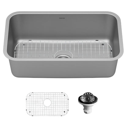 Stainless Steel Large Single Bowl Undermount Sink 30-1/8"