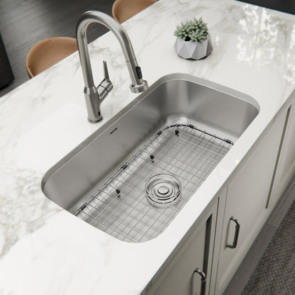 Stainless Steel Large Single Bowl Undermount Sink 32-3/8"