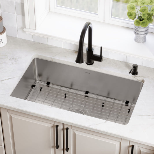 Stainless Steel Large Single Bowl Undermount Sink 32"