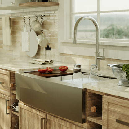 Stainless Steel Single Bowl Farmhouse Workstation Sink 36"