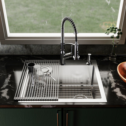 Stainless Steel Single Bowl Top Mount 16ga Sink 25"