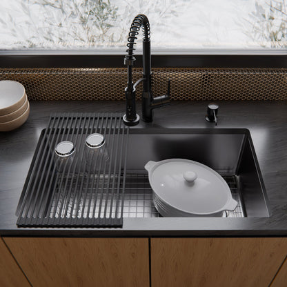 Stainless Steel Single Bowl Undermount 16ga Sink 33"