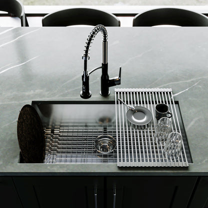 Stainless Steel Single Bowl Undermount 18ga Sink 33"
