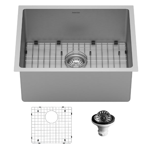 Stainless Steel Single Bowl Undermount Sink 21-1/4"