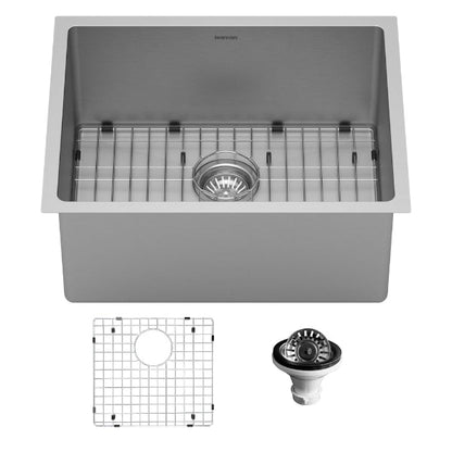 Stainless Steel Single Bowl Undermount Sink 21-1/4"