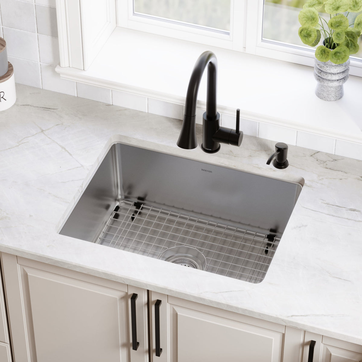 Stainless Steel Single Bowl Undermount Sink 24"