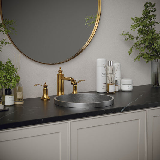 Stainless Steel Top Mount Vanity Sink 15"