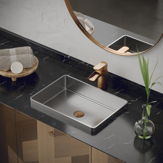 Stainless Steel Top Mount Vanity Sink 20-1/8"