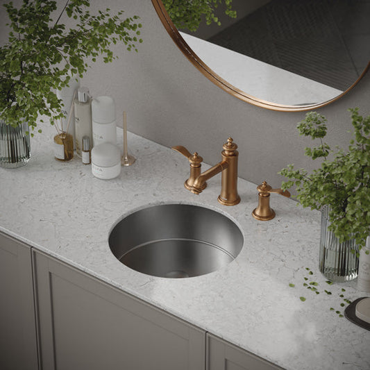 Stainless Steel Undermount Vanity Sink 15-3/4"