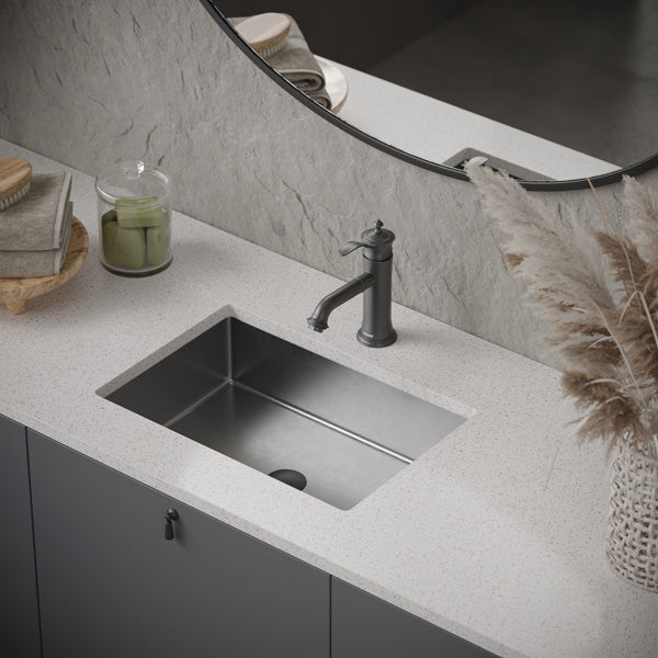 Stainless Steel Undermount Vanity Sink 21-5/8"