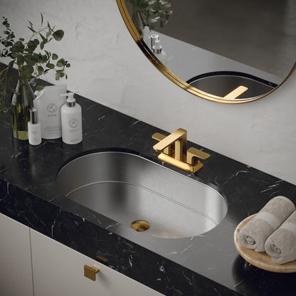 Stainless Steel Undermount Vanity Sink 27-1/2"