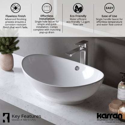 Stainless Steel Venda Single Hole Faucet 11-3/8"