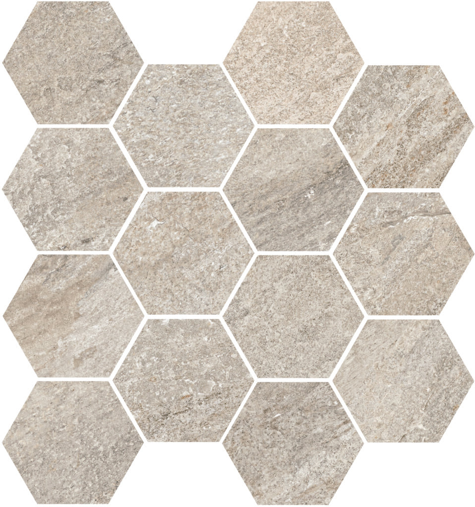 Taupe Hexagon 3x3 Matte