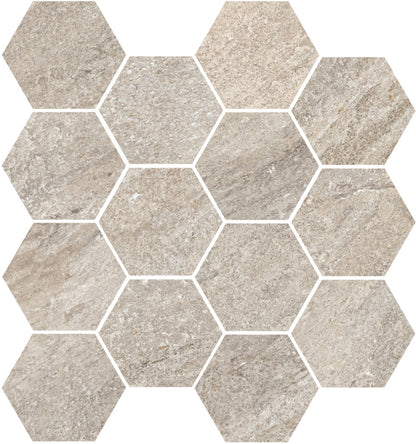 Taupe Hexagon 3x3 Matte
