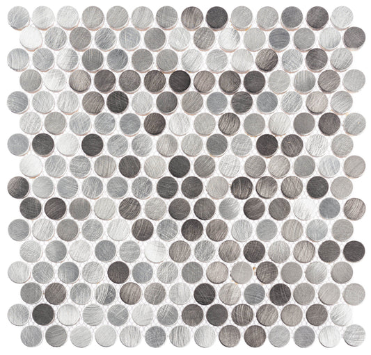 Grey Chameleon 12x12 Penny Round Mosaic