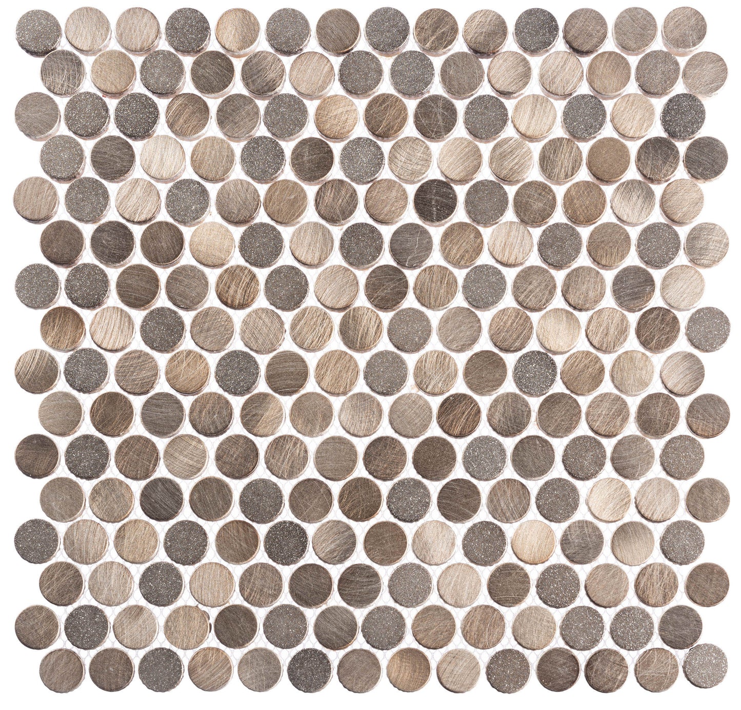 Old Python 12x12 Penny Round Mosaic