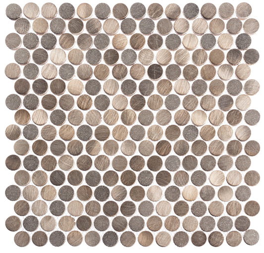 Old Python 12x12 Penny Round Mosaic