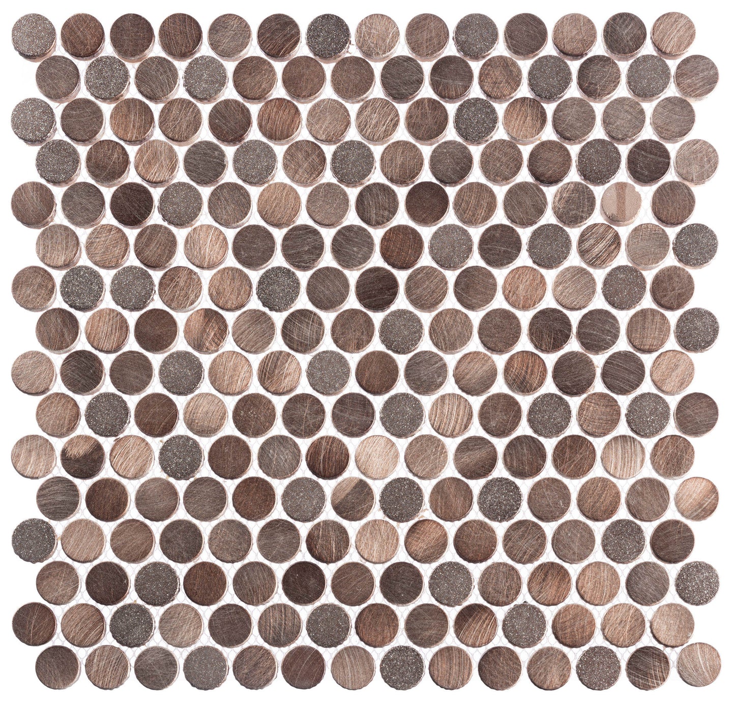 Brown Cayman 12x12 Penny Round Mosaic
