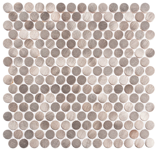 Truffle Corner 12x12 Penny Round Mosaic