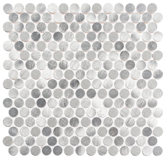 Teal Waterfall 12x12 Penny Round Mosaic