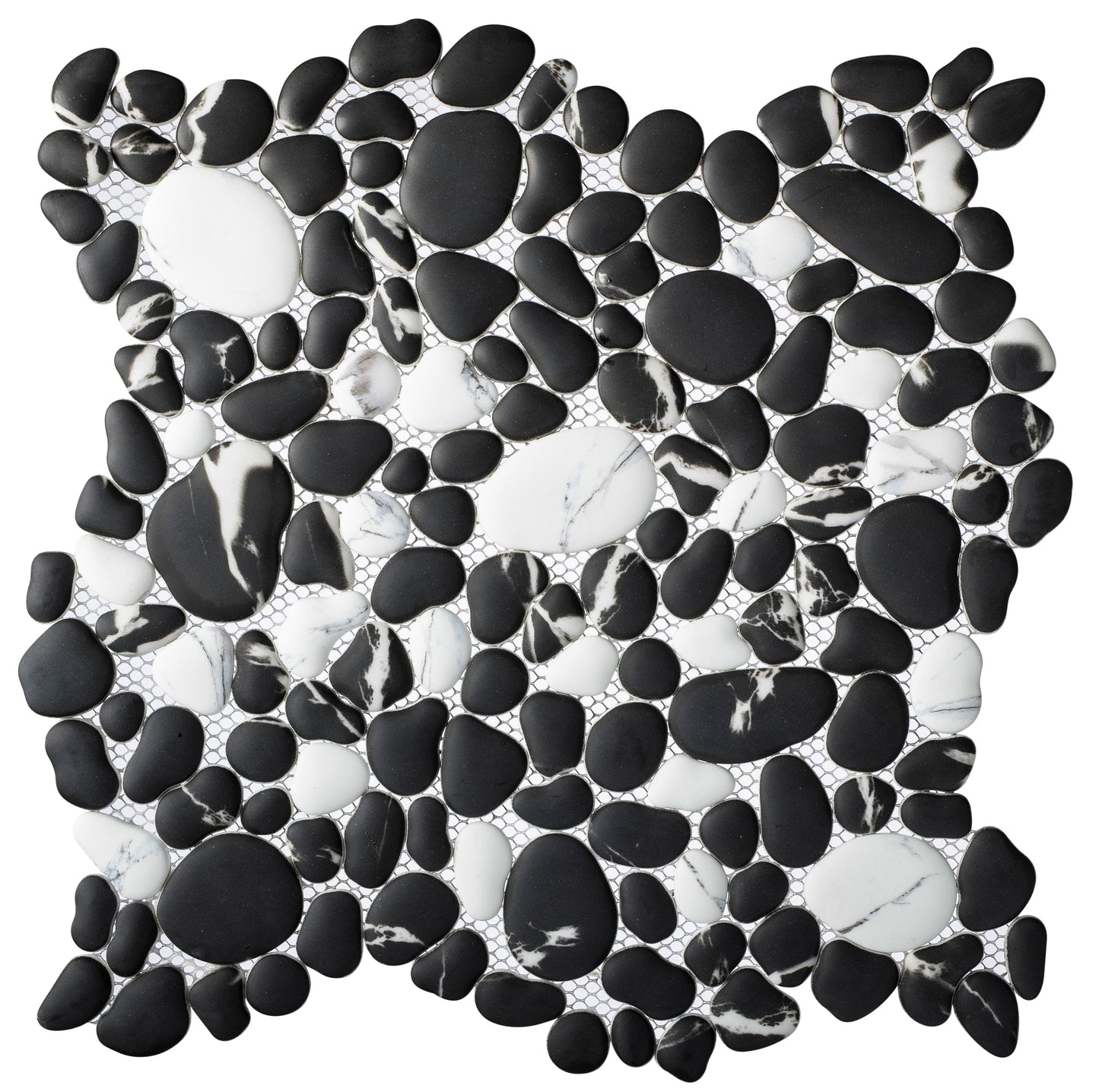 Pepper Folia 12x12 Glass Pebble Mosaic