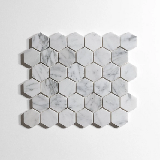 Venatino Carrara Hexagon 2x2 Honed