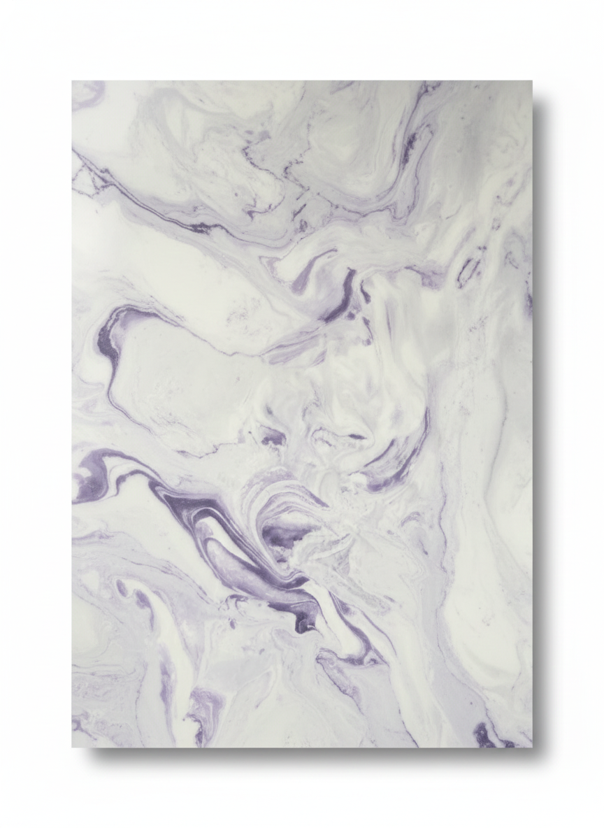 Wall Panel 34" x 84" Purple on White
