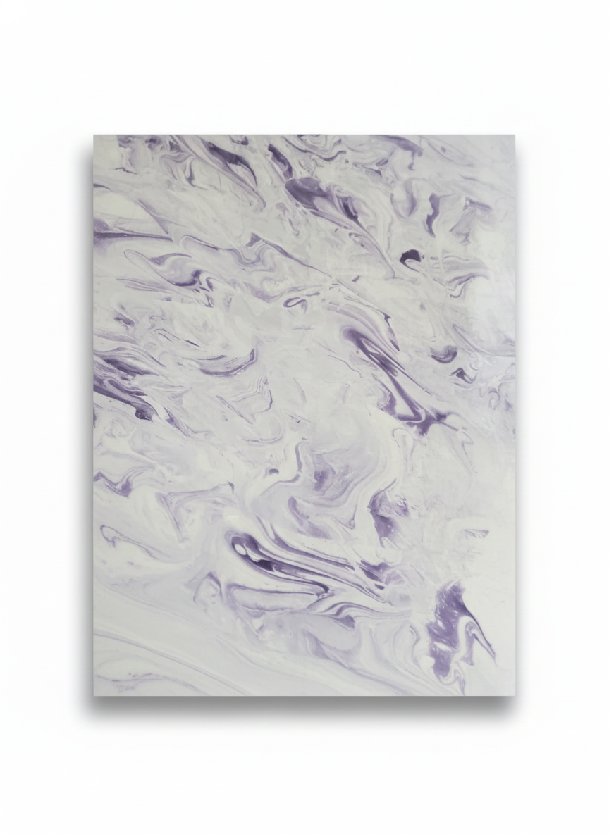 Wall Panel 34" x 84" Purple on White