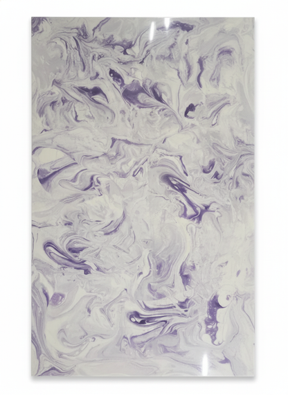 Wall Panel 34" x 84" Purple on White