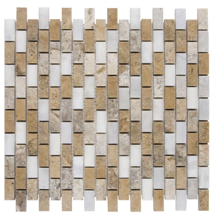 Walnut, Bella, Casa Bianca Mini Brick 1/2" Honed