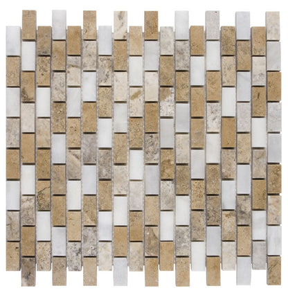 Walnut, Bella, Casa Bianca Mini Brick 1/2" Honed