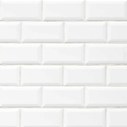 White Beveled 3x6 Gloss