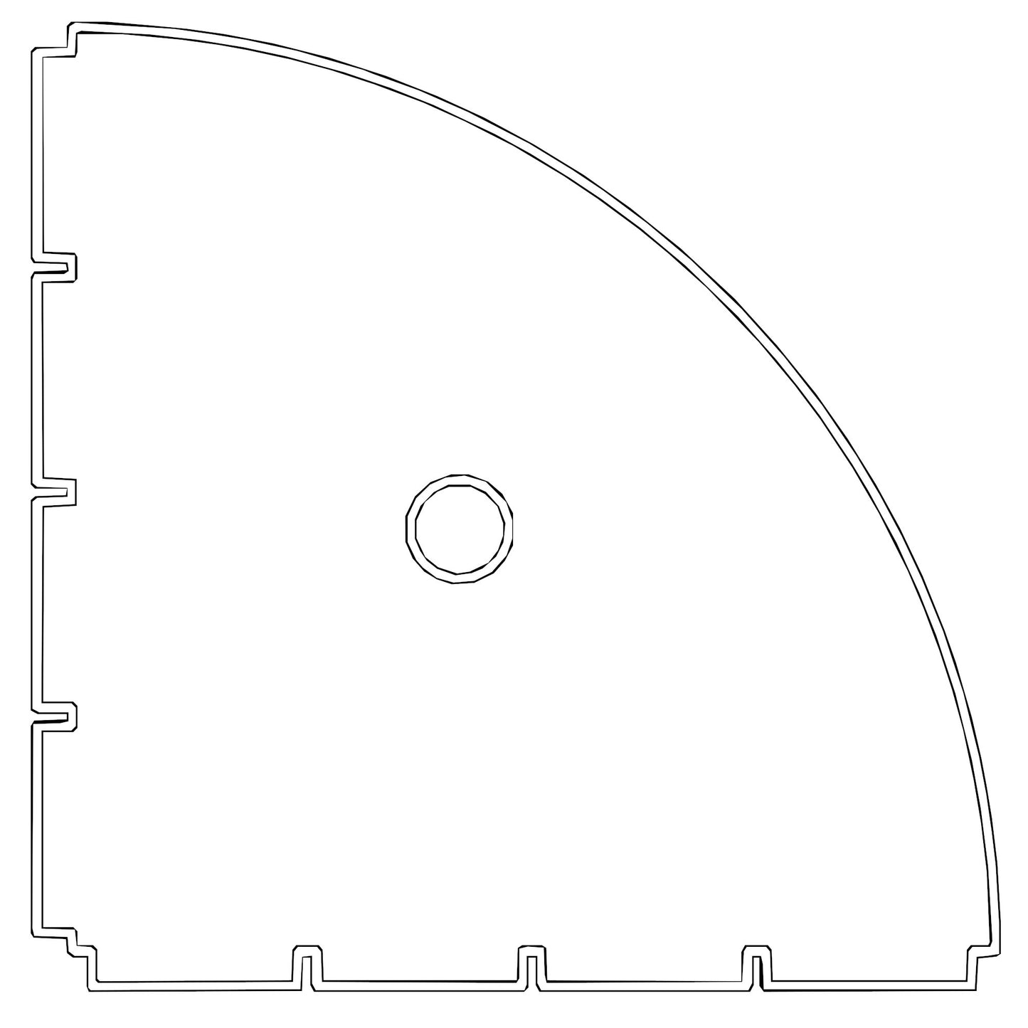 White 9" Corner Caddy