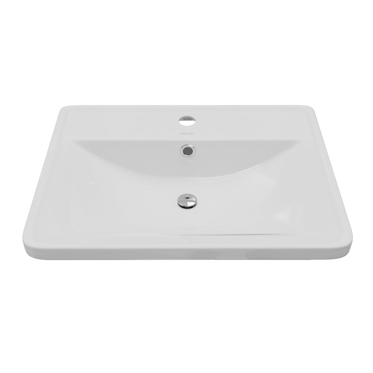 White Drop in Vanity Sink 20-1/8"