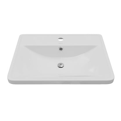 White Drop in Vanity Sink 20-1/8"