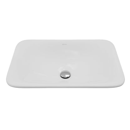 White Drop in Vanity Sink 22"