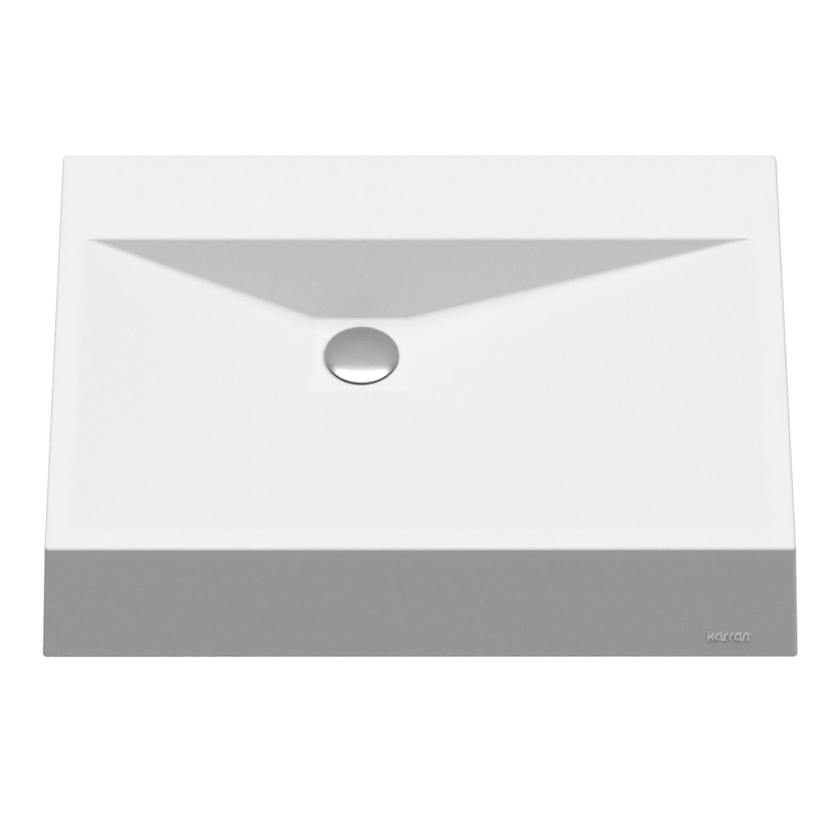 White Envy Quartz Vessel Vanity Sink 24-1/4"