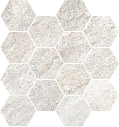 White Hexagon 3x3 Matte