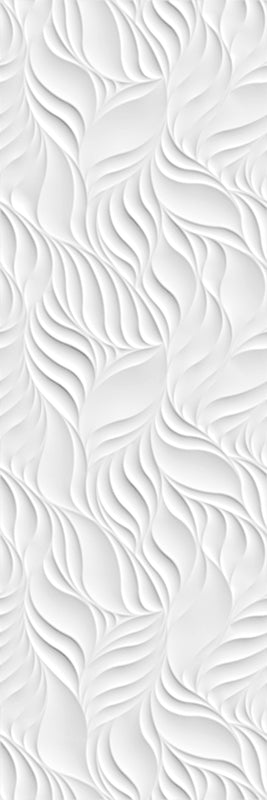 Textured white wall panel with wavy pattern