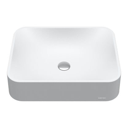 White Seacrest Quartz Vessel Vanity Sink 21-1/2"