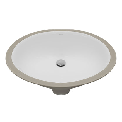 White Undermount Vanity Sink 19-1/4"