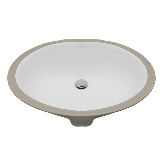 White Undermount Vanity Sink 19-1/4"