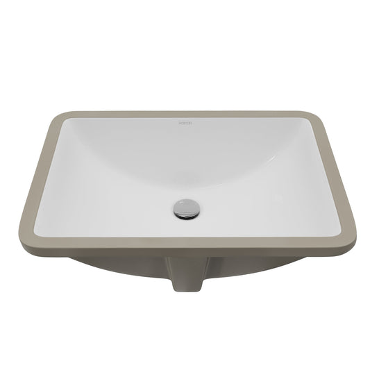 White Undermount Vanity Sink 19-3/4"