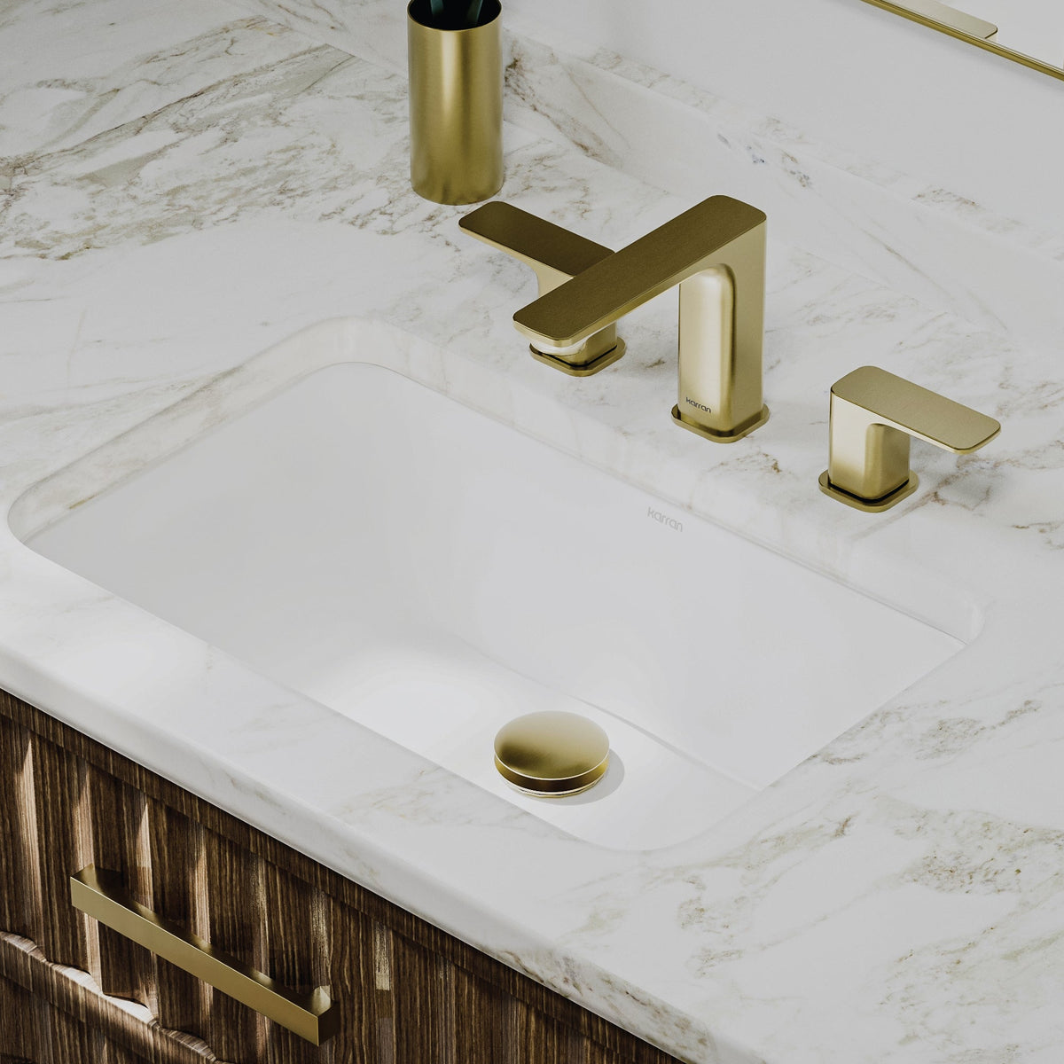 White Undermount Vanity Sink 19-3/4"