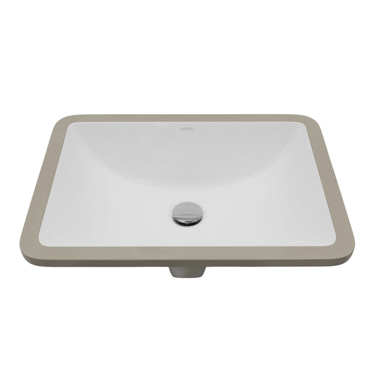 White Undermount Vanity Sink 20-1/2"