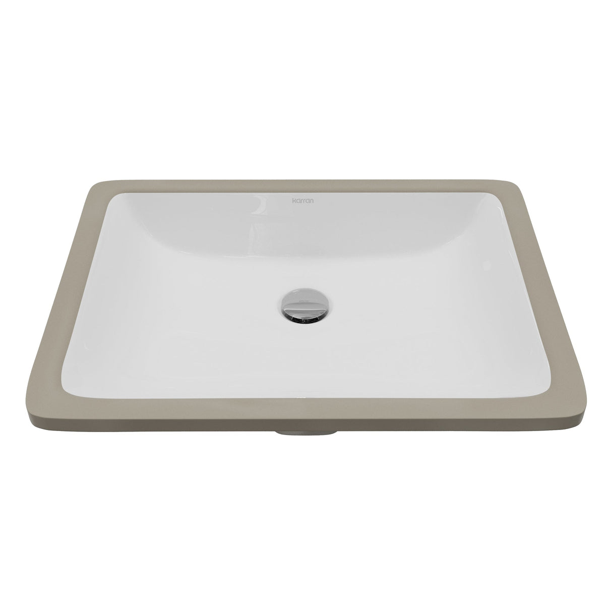 White Undermount Vanity Sink 20-1/4"