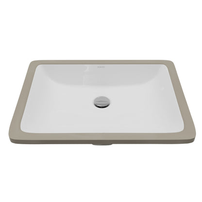 White Undermount Vanity Sink 20-1/4"