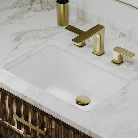 White Undermount Vanity Sink 21"